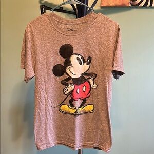 Disney Gray Mickey Mouse Short Sleeve Tee